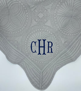 Monogrammed Baby Quilt Blanket