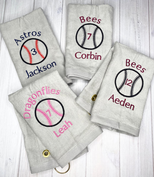 Personalized Baseball Towel