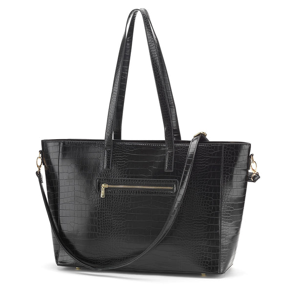 Croc Leather Tote Bag