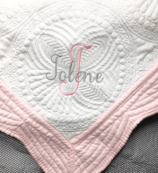 Personalized Baby Quilt Blanket, Monogrammed Baby Quilt Blanket, Personalized Baby Shower Gift, Baby Crib Blanket