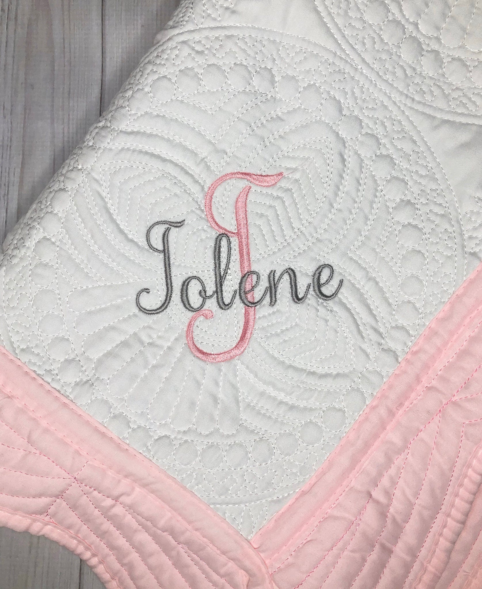 Personalized Baby Quilt Blanket, Monogrammed Baby Quilt Blanket, Personalized Baby Shower Gift, Baby Crib Blanket