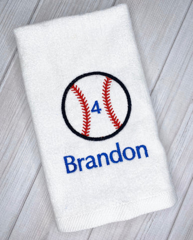 Personalized Baseball Towel, Personalized embroidered Sports Towel, Baseball Gifts