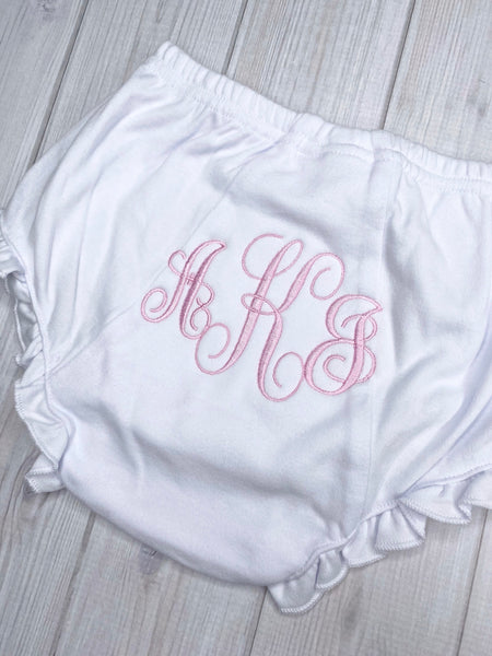 Monogram Baby Bloomers, Monogrammed Diaper Cover, Personalized Baby Bloomers, Baby Shower Gift