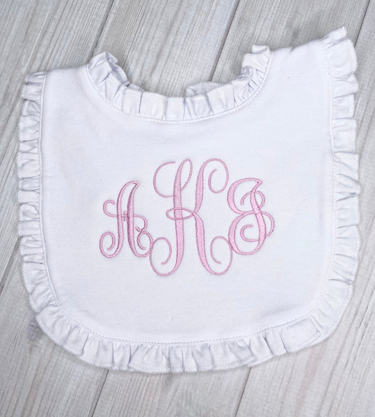 Monogrammed Baby Bib, Personalized Baby Bib, Baby Shower Gift, Personalized Baby Girl Bib, Baby Girl Gift