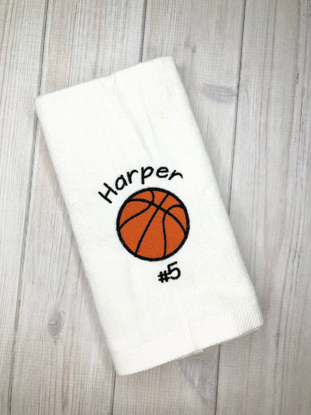 Personalized Basketball Towel, Personalized embroidered Sports Towel, Basketball Gifts