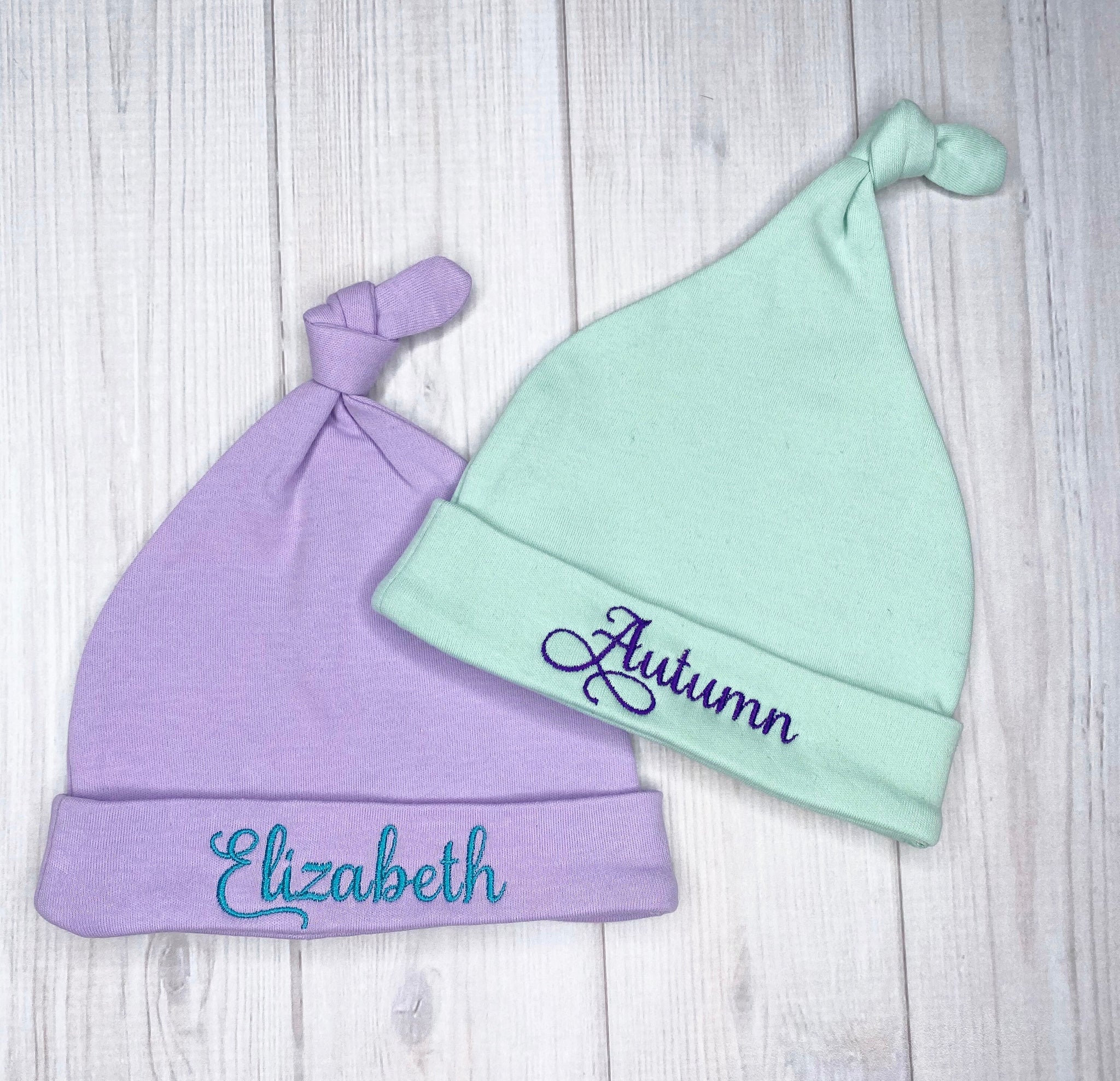 Personalized Embroidered Baby Girl Hat, Monogrammed Newborn Baby Hat, Personalized Baby Shower Gift