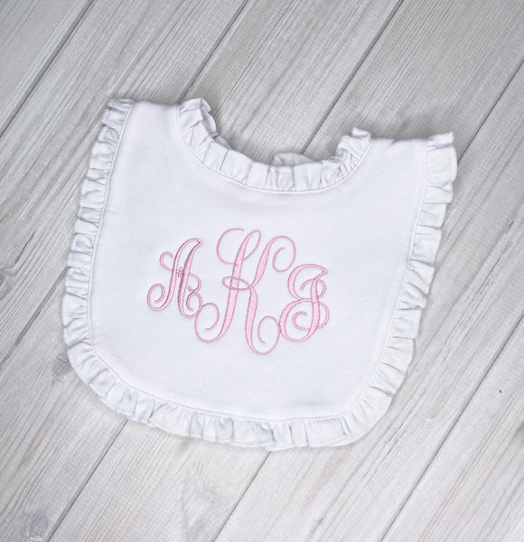 Monogrammed Baby Bib, Personalized Baby Bib, Baby Shower Gift, Personalized Baby Girl Bib, Baby Girl Gift