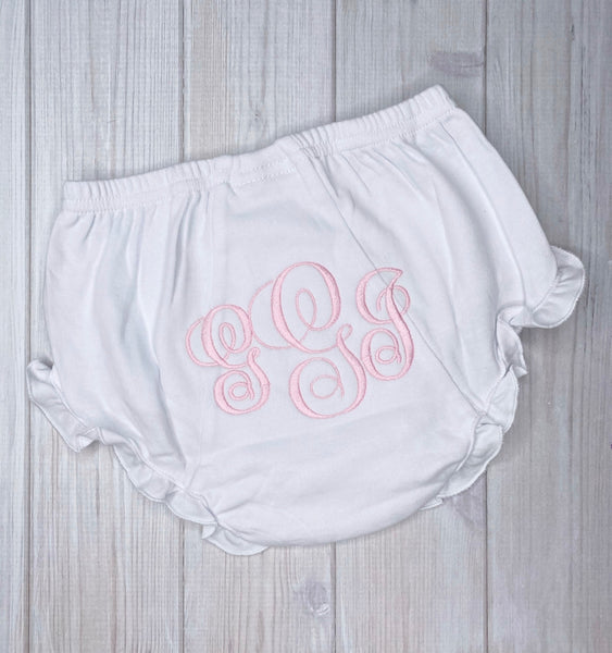 Monogram Baby Bloomers, Monogrammed Diaper Cover, Personalized Baby Bloomers, Baby Shower Gift