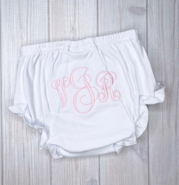 Monogram Baby Bloomers, Monogrammed Diaper Cover, Personalized Baby Bloomers, Baby Shower Gift