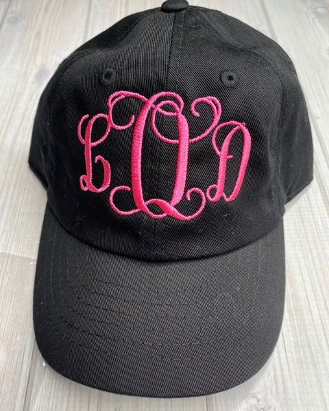 Monogrammed Kids Hat, Personalized Youth Baseball Hat, Kids Baseball Cap, Toddler Baseball Hats