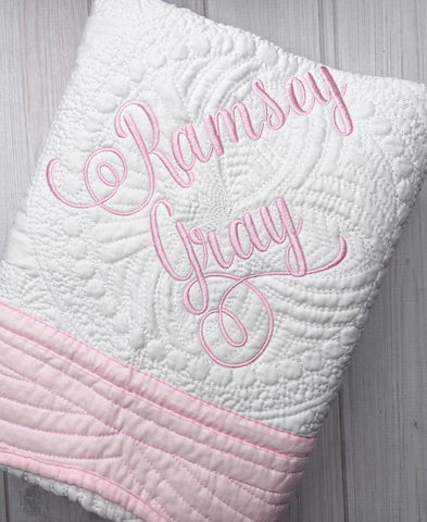 Personalized Baby Quilt Blanket, Monogrammed Baby Quilt Blanket, Personalized Baby Shower Gift, Baby Crib Blanket