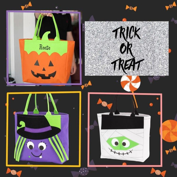 Personalized Trick or treat bag, Custom Trick-or-treat bucket, Personalized Halloween Bucket, Halloween Basket, Trick or treat tote bag