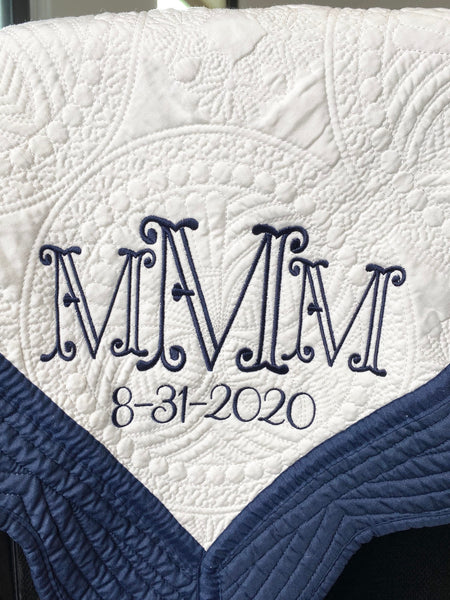 Personalized Baby Quilt Blanket, Monogrammed Baby Quilt Blanket, Personalized Baby Shower Gift, Baby Crib Blanket