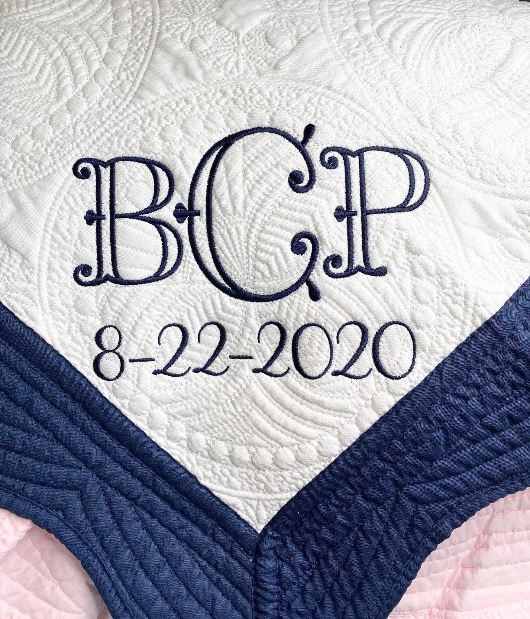 Personalized Baby Quilt Blanket, Monogrammed Baby Quilt Blanket, Personalized Baby Shower Gift, Baby Crib Blanket