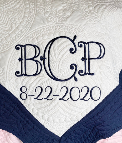 Personalized Baby Quilt Blanket, Monogrammed Baby Quilt Blanket, Personalized Baby Shower Gift, Baby Crib Blanket