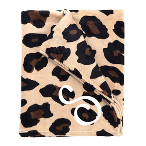 Personalized Leopard Blanket, Monogrammed Cozy Plush Leopard Throw Blanket, Christmas Gift Blanket, Monogrammed Leopard Fleece Blanket