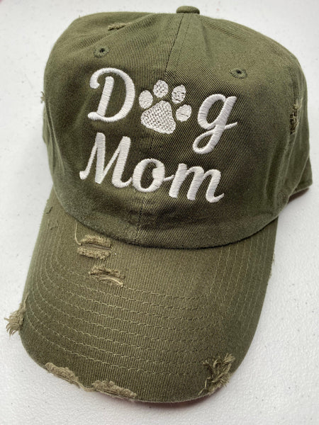 Dog Mom Hat, Dog Lover Baseball Hat, Distressed Dog Mom Cap