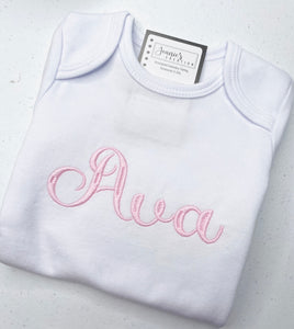 Newborn Baby girl coming home outfit, newborn coming home outfit, monogrammed girl bodysuit, personalize girl hospital outfit, baby gift