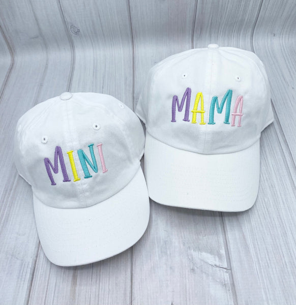 Mama and Mini Hat, Custom Mom matching Hat, Mama Mini Matching Baseball Cap, Mothers gift, Gift for her, Mother's Day gift