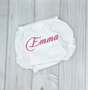 Personalized Baby Bloomers, Personalized Diaper Cover, Monogrammed Baby Bloomers, Baby Shower Gift, Monogrammed Diaper Cover