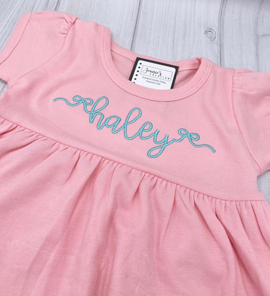 Personalized Baby Girl Romper, Personalized Name Romper, Custom Toddler Sunsuit, Personalized Baby Girl Bubble RomperBaby Shower Gift