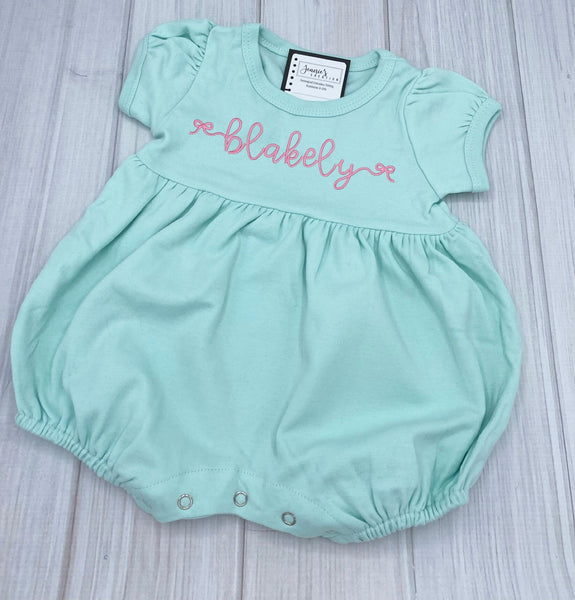 Personalized Baby Girl Romper, Personalized Name Romper, Custom Toddler Sunsuit, Personalized Baby Girl Bubble RomperBaby Shower Gift