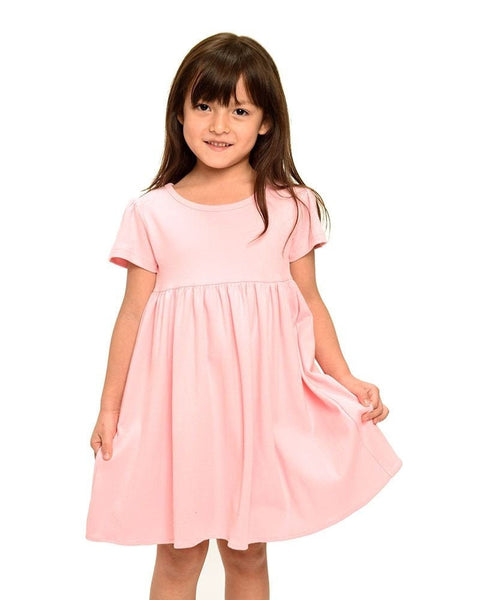 Personalized Girl Dress, Monogram Girl Short Sleeve Dress