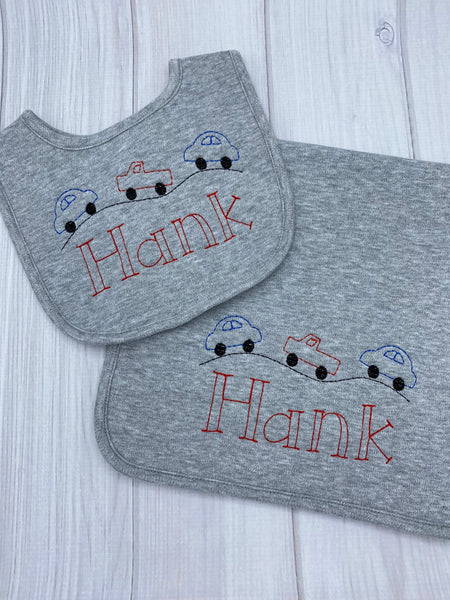 Monogrammed Baby Bib, Personalized Baby Bib, Baby Shower Gift, Personalized Baby Boy Bib, Personalized burp cloth, custom baby gift