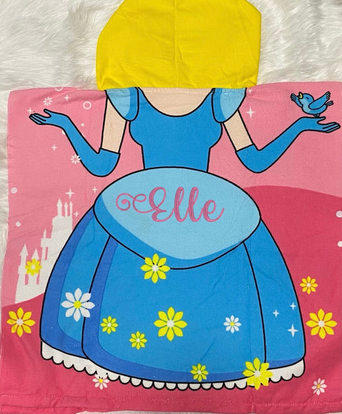 Personalized Hooded Kids Towel, Monogram Hooded Baby Towel, Character Toddler Towel, Personalized Kids Poncho, Kids Beach Towel