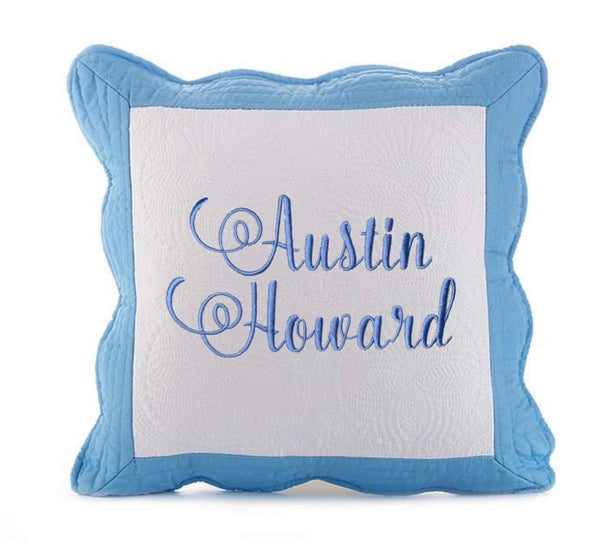 Personalized baby heirloom pillow sham