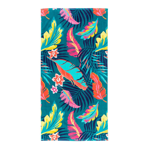 Personalized Flamingo Beach Towel, Monogrammed Flamingo Stripes Towel