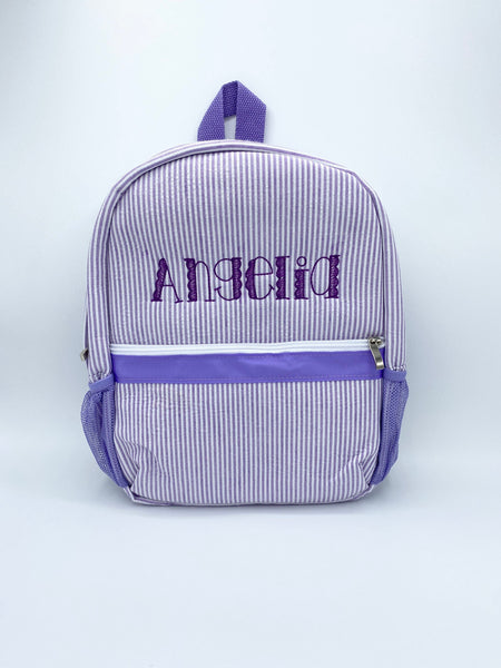 Personalized Baby Backpacks, Monogrammed Toddler Backpacks, Preschool Book Bag, Seersucker Backpack, Personalized Baby Gift