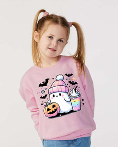 Kids Cute Ghost Halloween Sweatshirt, Toddler Halloween Sweatshirt, Youth Halloween Sweatshirt, Toddler Halloween Shirt