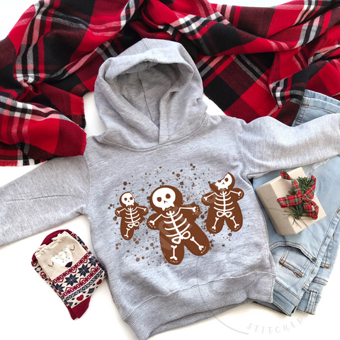 Gingerbread Skeleton Christmas Shirt for Kids