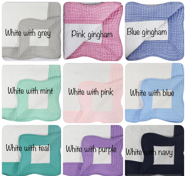 Personalized Baby Girl Birth Stat Blanket