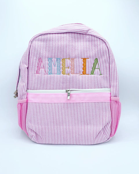 Personalized Scalloped Font Baby Backpacks