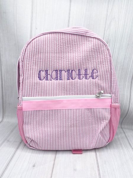 Personalized Scalloped Font Baby Backpacks