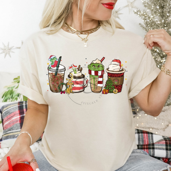 Green Coffee Latte Christmas Shirt