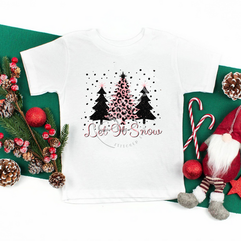 Let It Snow Christmas Tree Shirt for Kids