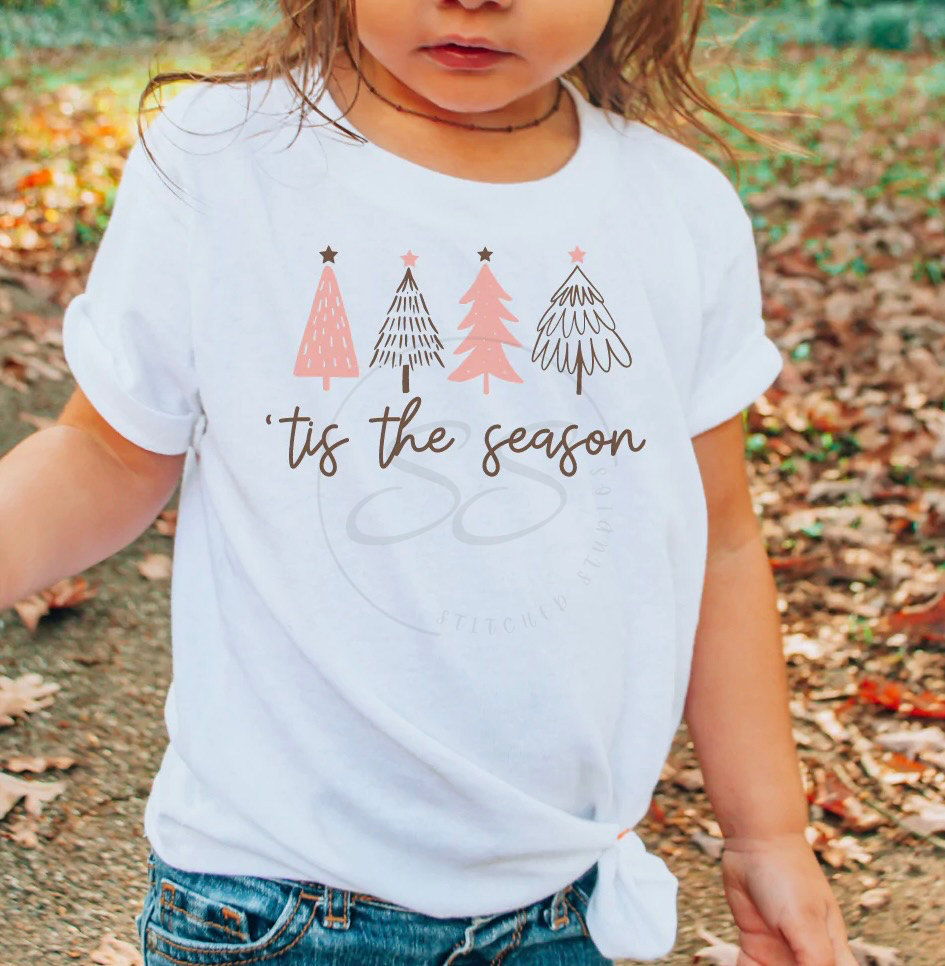 Tis the season Christmas Tree Shirt for Kids