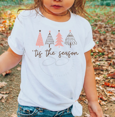 Tis the season Christmas Tree Shirt for Kids