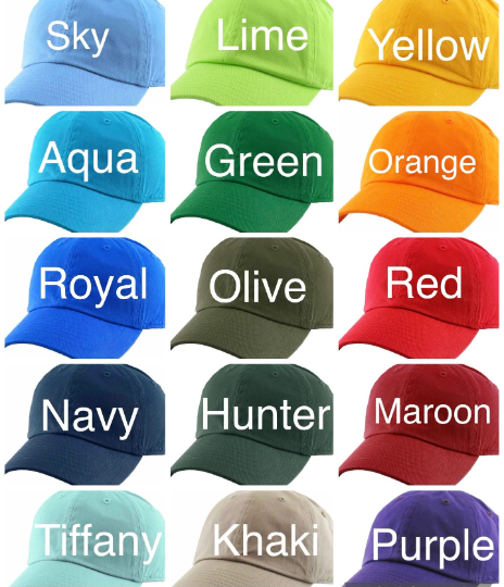 Personalized Fabric Appliqué Kids Baseball Hat