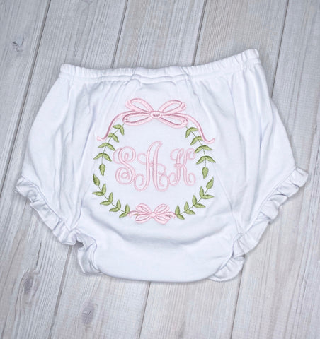 Monogram Baby Bloomers, Monogrammed Diaper Cover, Personalized Baby Bloomers, Baby Shower Gift