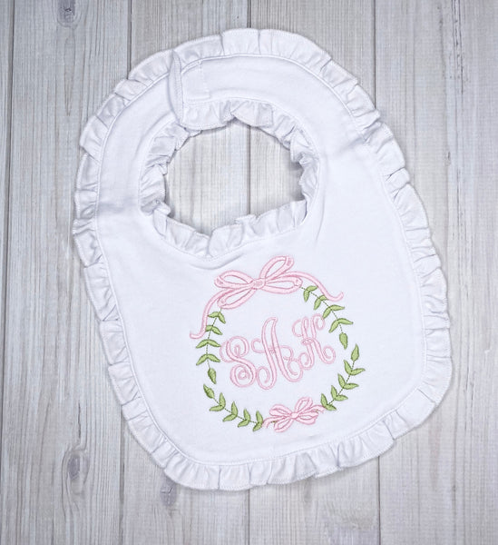 Monogrammed Baby Bib, Personalized Baby Bib, Baby Shower Gift, Personalized Baby Girl Bib, Baby Girl Gift