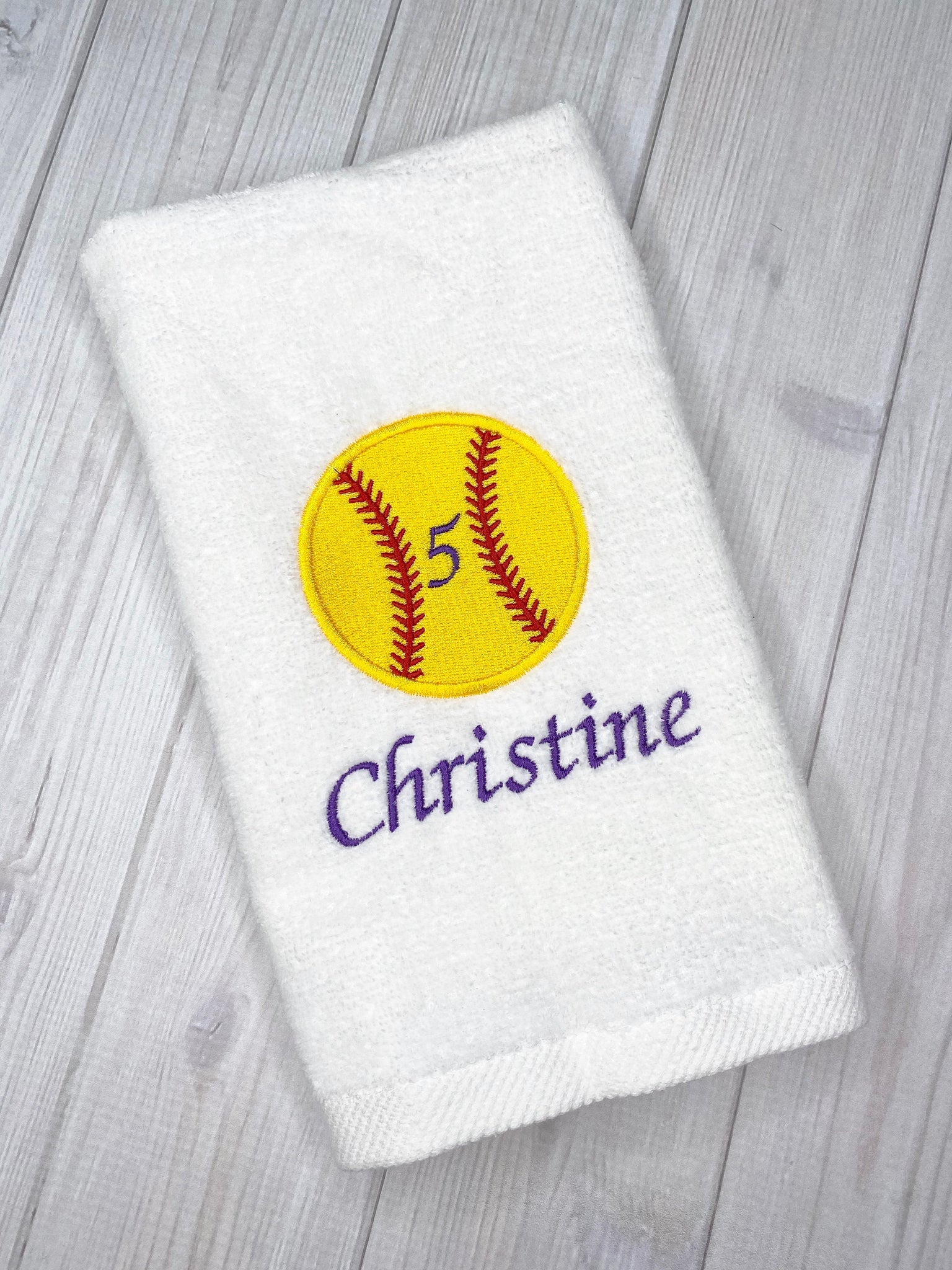 Personalized Softball Towel