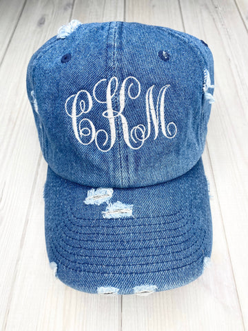 Monogrammed Adult Vintage Baseball Hat