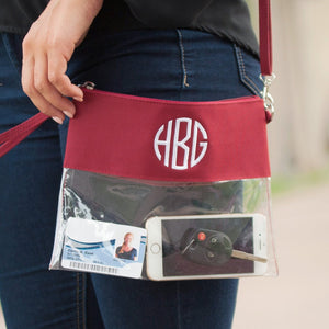 Monogrammed Clear Zipper Pouch