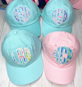 Monogrammed Appliqué Adult Baseball Hat