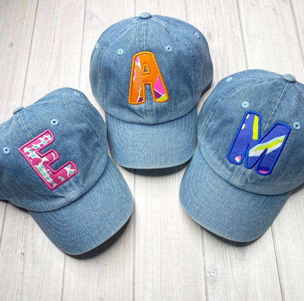 Personalized Fabric Appliqué Kids Baseball Hat