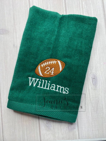 Embroidered Football Towel